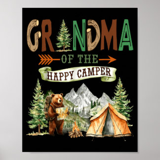 Oma des glücklichen Campers erster Geburtstag Camp Poster