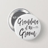 Oma des Grooms | Skriptstil Custom Wedding Button (Vorne & Hinten)