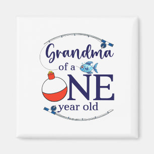 Oma des großen Fangens Fischerjunge erster Geburts Magnet