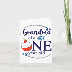 Oma des großen Fischerjungs zum ersten Geburtstag Karte