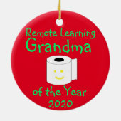 Oma des Jahres des Fernunterrichts Keramik Ornament (Hinten)