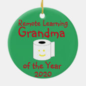 Oma des Jahres des Fernunterrichts Keramik Ornament (Hinten)