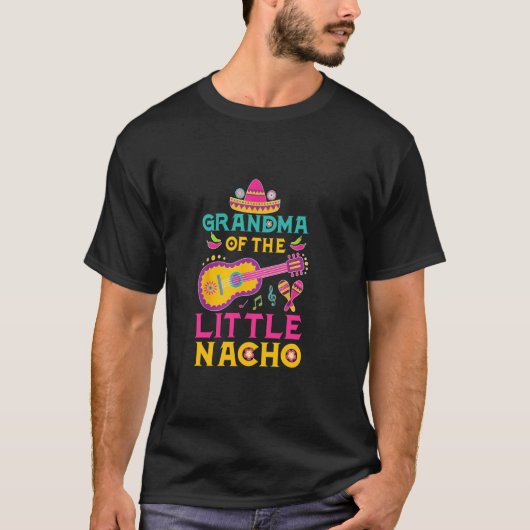 Oma des kleinen Nacho mexikanischen Themas 1st Bir T-Shirt (Vorderseite)