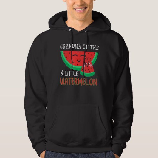 Oma des kleinen Wassermelons Melon Familienmatc Hoodie (Vorderseite)