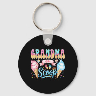 Oma des Scoop Ice Cream Gender Reveal Babys Schlüsselanhänger