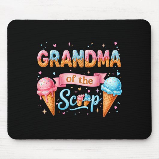 Oma des Scoop Ice Cream Geschlechtsenthüllungsbaby Mousepad (Vorne)