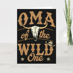 Oma des wilden Cowboy Western Rodeo Party Mat Karte