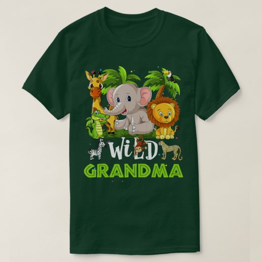 Oma des wilden Zoo Birthday Safari Jungle Ani T-Shirt (Design vorne)