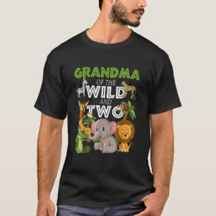 Oma des wilden Zwei-Zoo-Birthday Safari-Dschungels T-Shirt