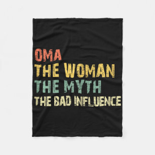 Oma Die Frau Der Mythos Der D Einfluss Lustig Vint Fleecedecke