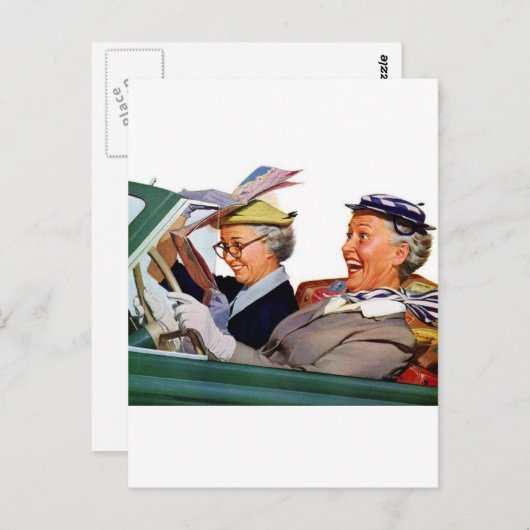 Oma die Speed Queen Postkarte (Vorne/Hinten)