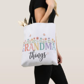 Oma Dinge Blumen-Tasche - Personalisierte Oma Tasche (Von Nahem)