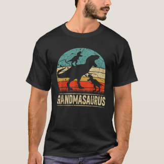Oma Dinosaur T Rex Grandmasaurus 2 Kinder Familie T-Shirt