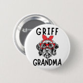 Oma Drahthaar Pointing Griffon Nana Mother Button (Vorne & Hinten)
