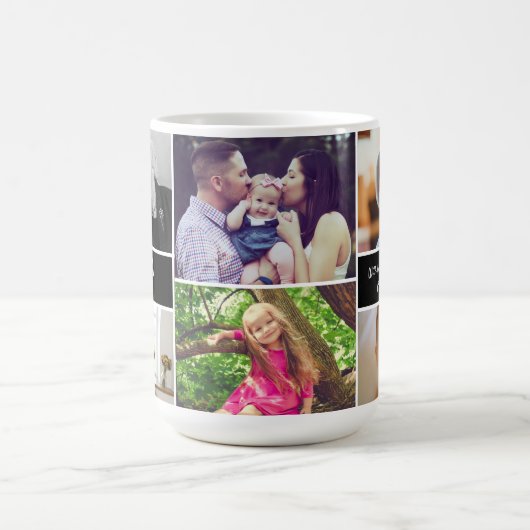 Oma du bist die beste mit Liebe Foto Gitter Kaffeetasse (Mittel)
