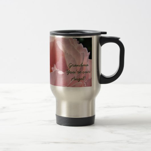 Oma, du bist unser Engel! Kaffee Tasse Rosa Rose (Rechts)