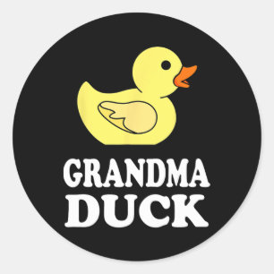 Oma Duck Shirt Funny Mothers Day Mama Rubber D Runder Aufkleber