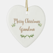 Oma Editable First Christmas Tree Bauble Keramik Ornament (Rechts)