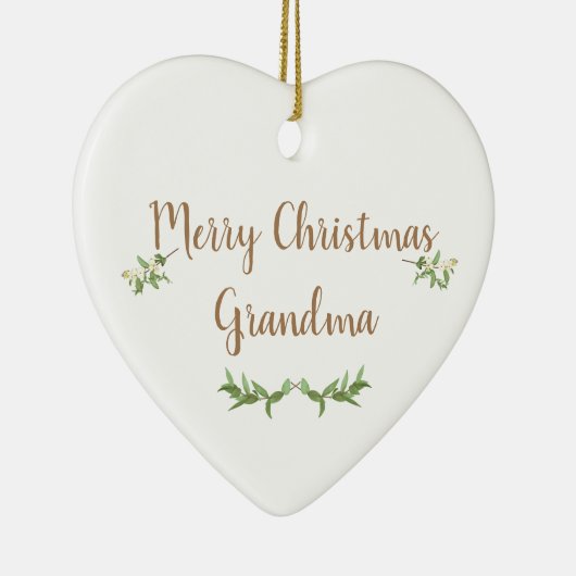 Oma Editable First Christmas Tree Bauble Keramik Ornament (Rechts)