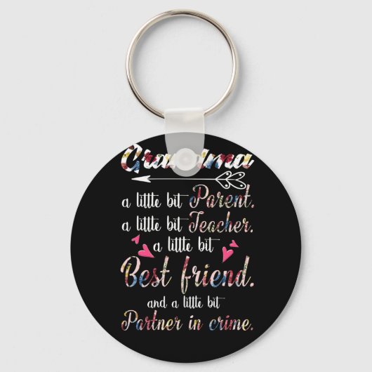 Oma ein wenig Eltern ein wenig Lehrer Schlüsselanhänger (Vorderseite)