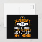 Oma - Eine Großmutter ist die beste Freundin Postkarte (Vorne/Hinten)