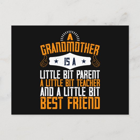 Oma - Eine Großmutter ist die beste Freundin Postkarte (Vorderseite)