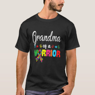 Oma einer Kriegerfamilie Frauen Welt Autismus Awa T-Shirt