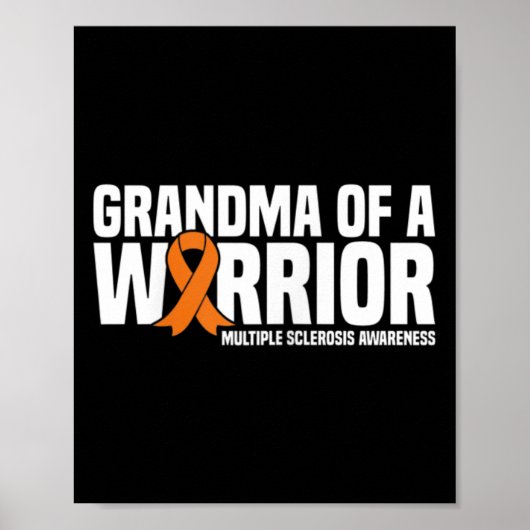 Oma einer Kriegerin Frau Multiple Sklerose Awarene Poster (Vorne)
