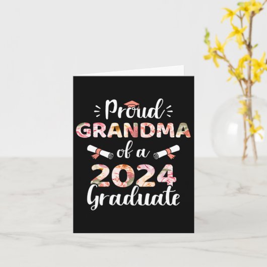 Oma eines Abschlusses 2024 für Abschluss in der Fa Karte (Gelbe Blume)