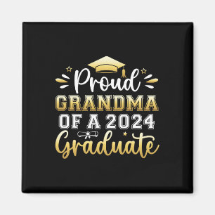 Oma eines Absolventen Abschlusses 2024 Senior Wome Magnet