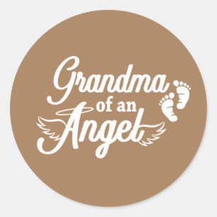 Oma eines Angel-Aufklebers Runder Aufkleber