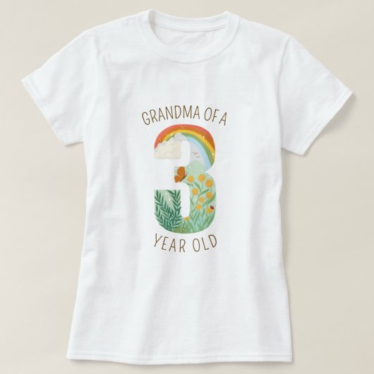 Oma eines dreijährigen Naturerlebnisses T-Shirt (Design vorne)
