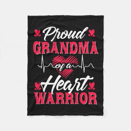 Oma eines Herzkriegers - KD-Bewusstsein Fleecedecke (Vorderseite)