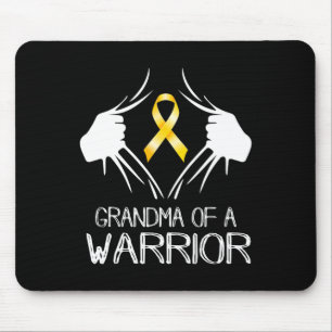 Oma eines Kriegers Kindheitskrebs-Bewusstseins-Ri Mousepad