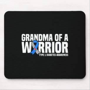 Oma eines Kriegers Typ 1 Diabetes Bewusstsein Mousepad