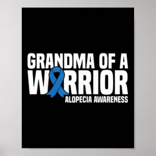 Oma eines Warrior Blue Ribbon Alopecia Auszeichnun Poster