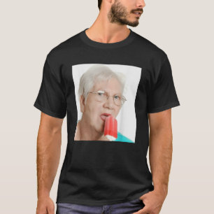 Oma einfach nur lick it Oma Licks Ice Creme Meme T-Shirt