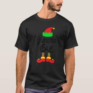 Oma ELF Christmas Matching Familie Pajama Holi T-Shirt