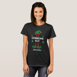 Oma elf Familie passend Weihnachtsausstellung Name T-Shirt