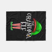 Oma Elf Group Matching Familie Weihnachten Fleecedecke (Vorderseite (Horizontal))