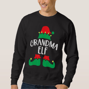 Oma Elf Matching Family Group Weihnachts-Party Sweatshirt