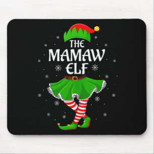 Oma-Elf Weihnachten Familie Mädchen Frauen Elf-Tru Mousepad