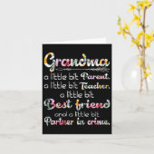 Oma Elternlehrer-Partner in Crime Funny Karte (Gelbe Blume)