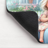 Oma Enkelin Veranda Umarmen Mousepad (Ecke)