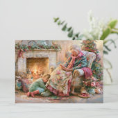Oma Enkelkind Kamin Weihnachten  (Stehend Vorderseite)