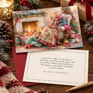 Oma Enkelkind Kamin Weihnachten