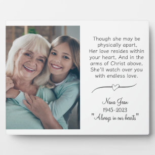Oma-Erinnerungs-Personalplakette mit Staffelei Fotoplatte