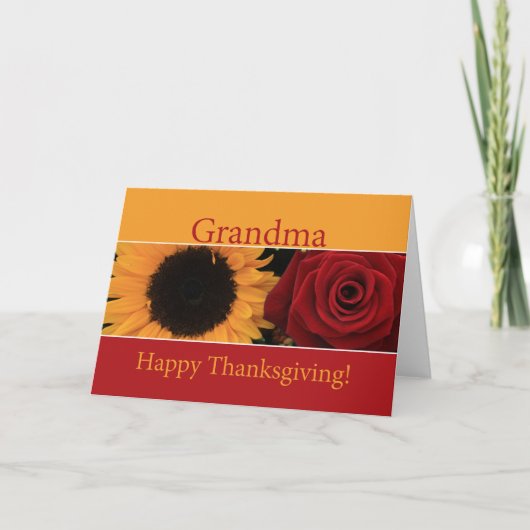 Oma Erntedank Card Feiertagskarte (Vorderseite)