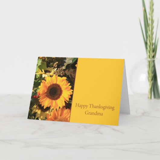 Oma Erntedank Card Feiertagskarte (Vorderseite)