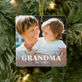 Oma Errichtet Jahres Foto Keramik-Ornament Keramikornament